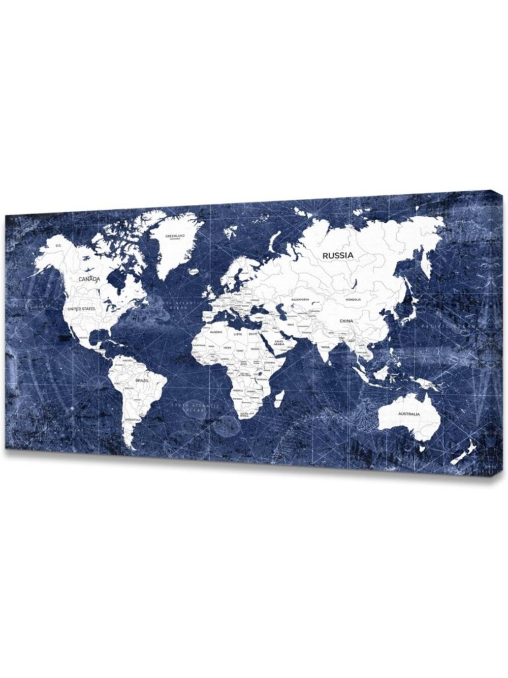 Vintage World Map Wall Art Decor - Classic Travel-Inspired Home Decor Piece